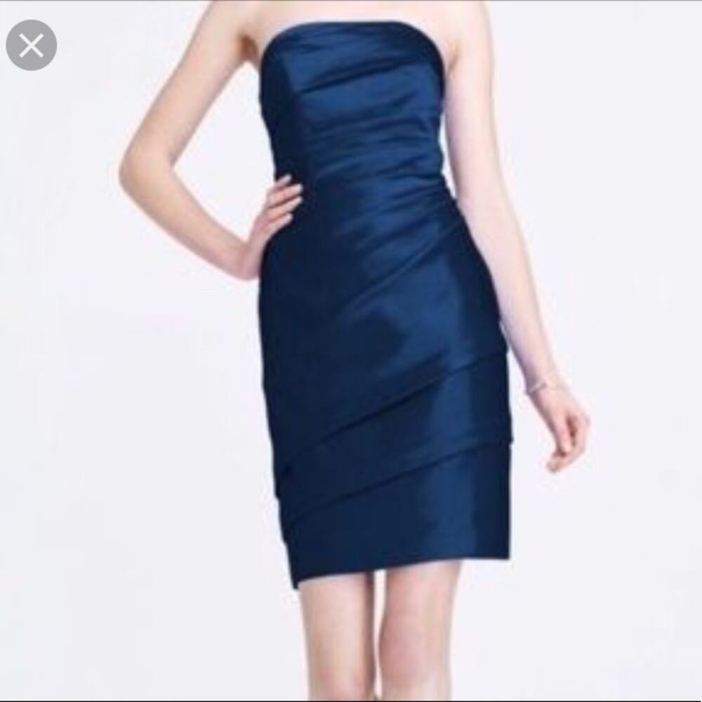Satin Strapless David’s Bridal dress